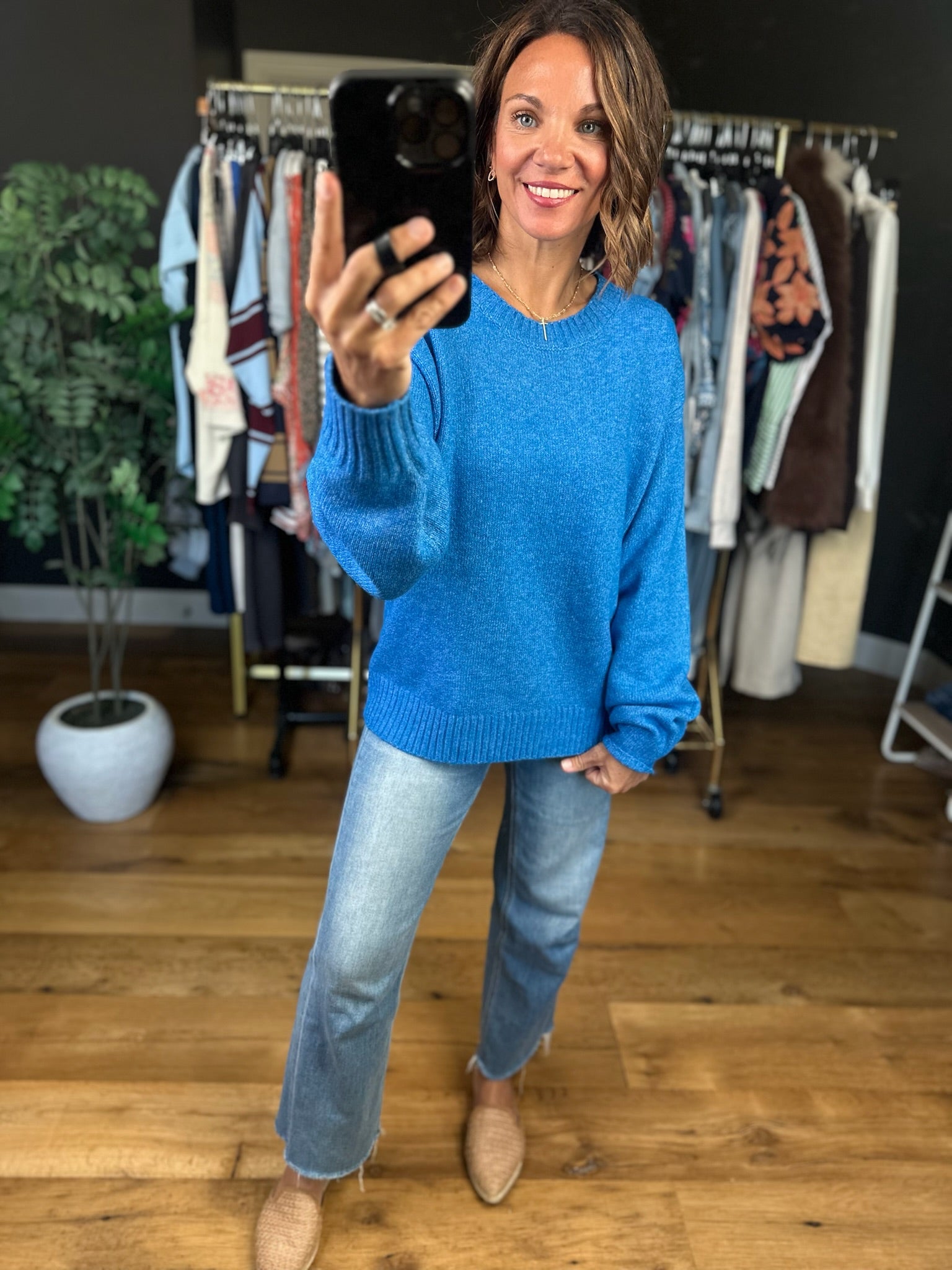Matching Energy Crew Sweater-Sweaters-By Together-Anna Kaytes Boutique, Women's Fashion Boutique in Grinnell, Iowa