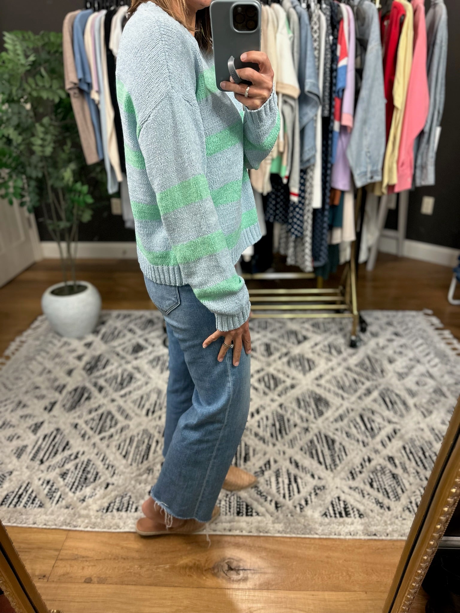 Sweeter Soul Striped Knit Top-Sweaters-Wishlist-Anna Kaytes Boutique, Women's Fashion Boutique in Grinnell, Iowa