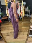 Pull It Together Wide-Leg Jumpsuit - Plum-Wasabi & Mint-Anna Kaytes Boutique, Women's Fashion Boutique in Grinnell, Iowa