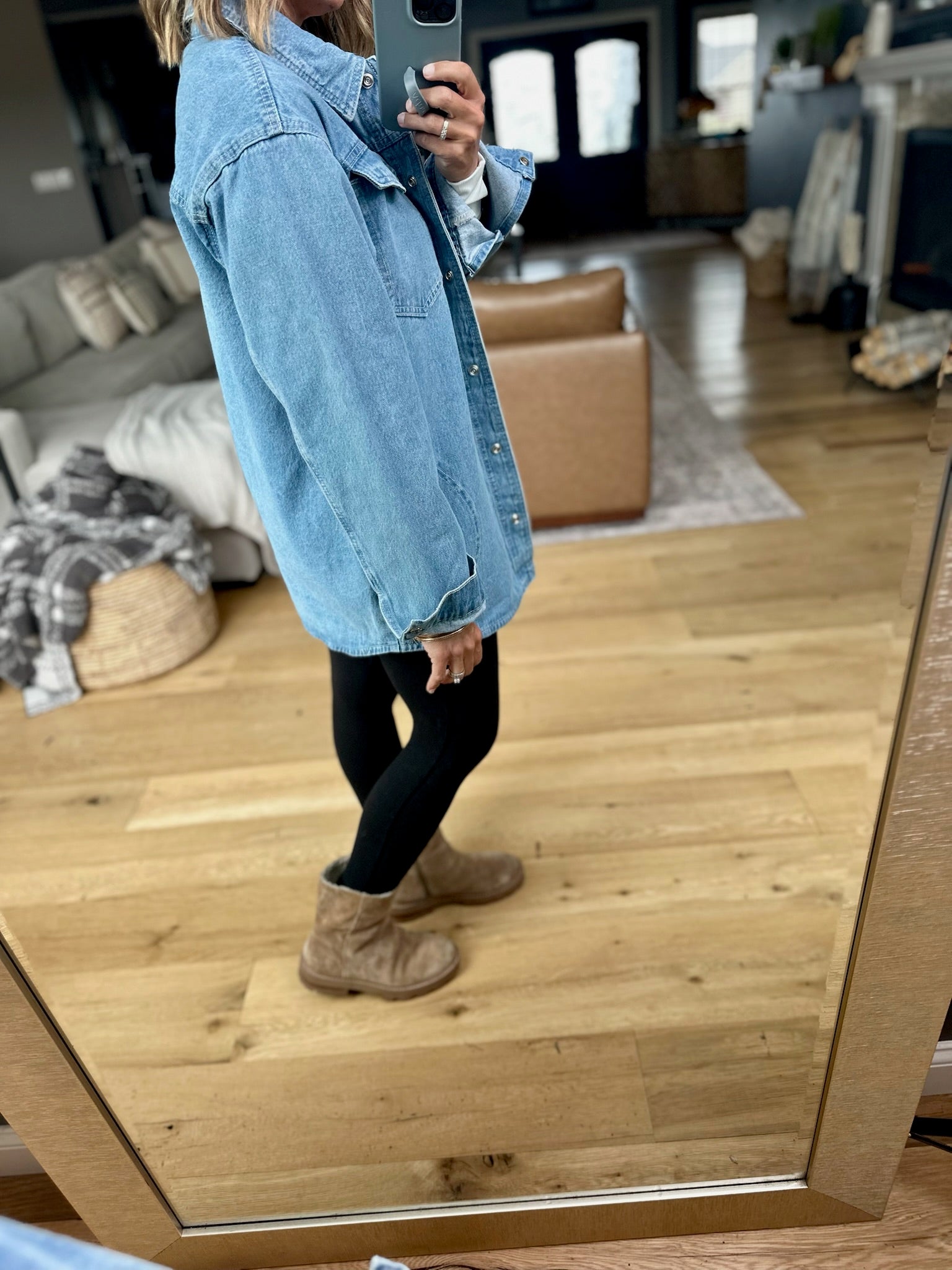 Asking Questions Denim Jacket-Wishlist-Anna Kaytes Boutique, Women's Fashion Boutique in Grinnell, Iowa