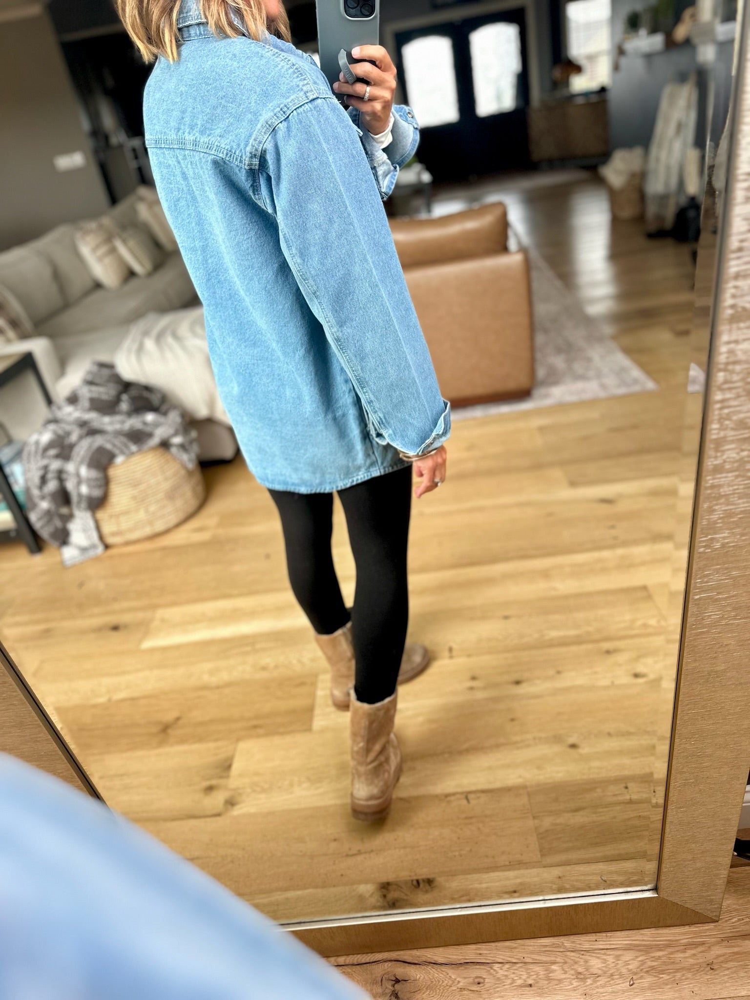 Asking Questions Denim Jacket-Wishlist-Anna Kaytes Boutique, Women's Fashion Boutique in Grinnell, Iowa