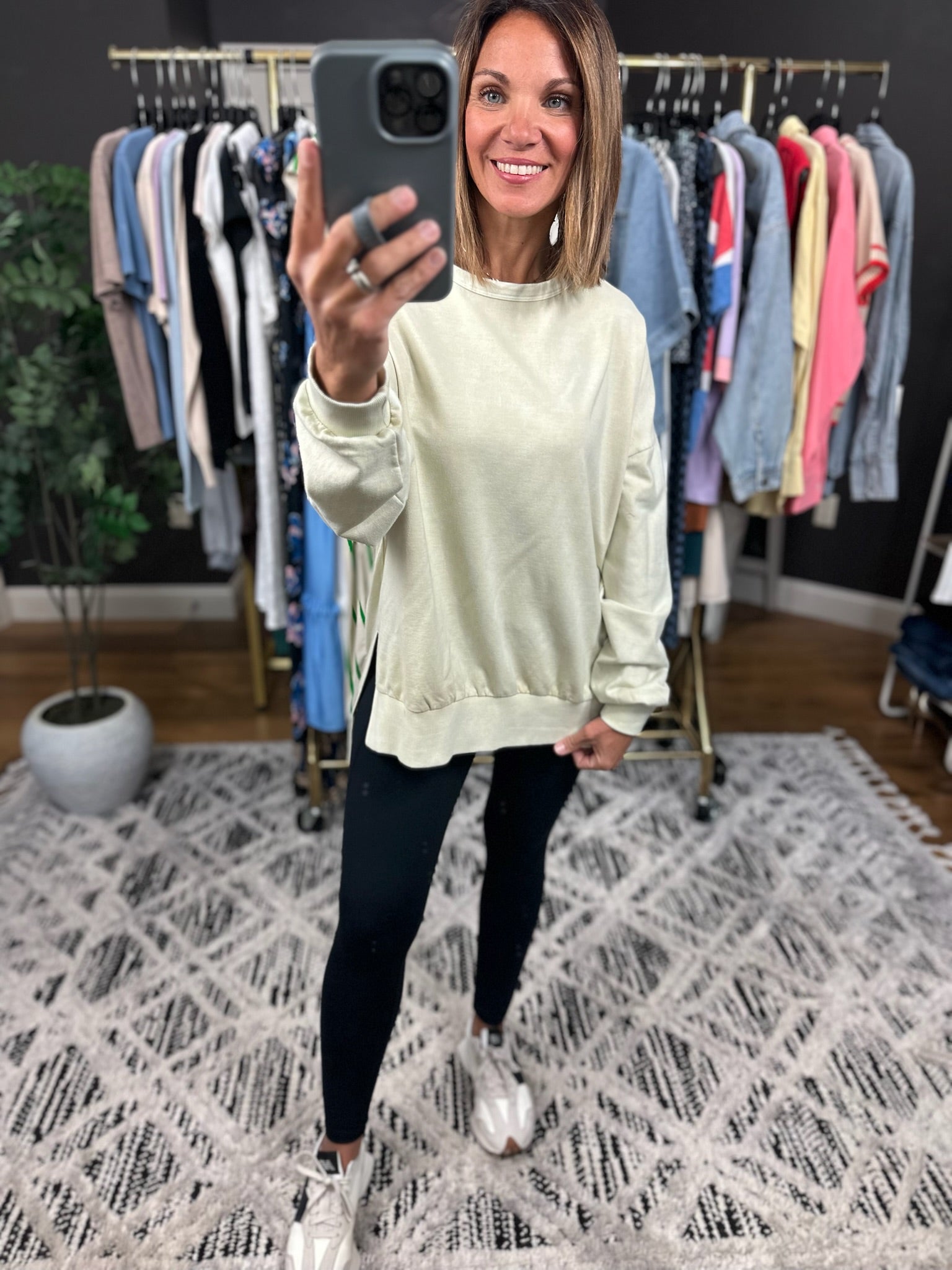 Right Away Washed Crew Sweatshirt-sweaters-Blu Pepper-Anna Kaytes Boutique, Women's Fashion Boutique in Grinnell, Iowa