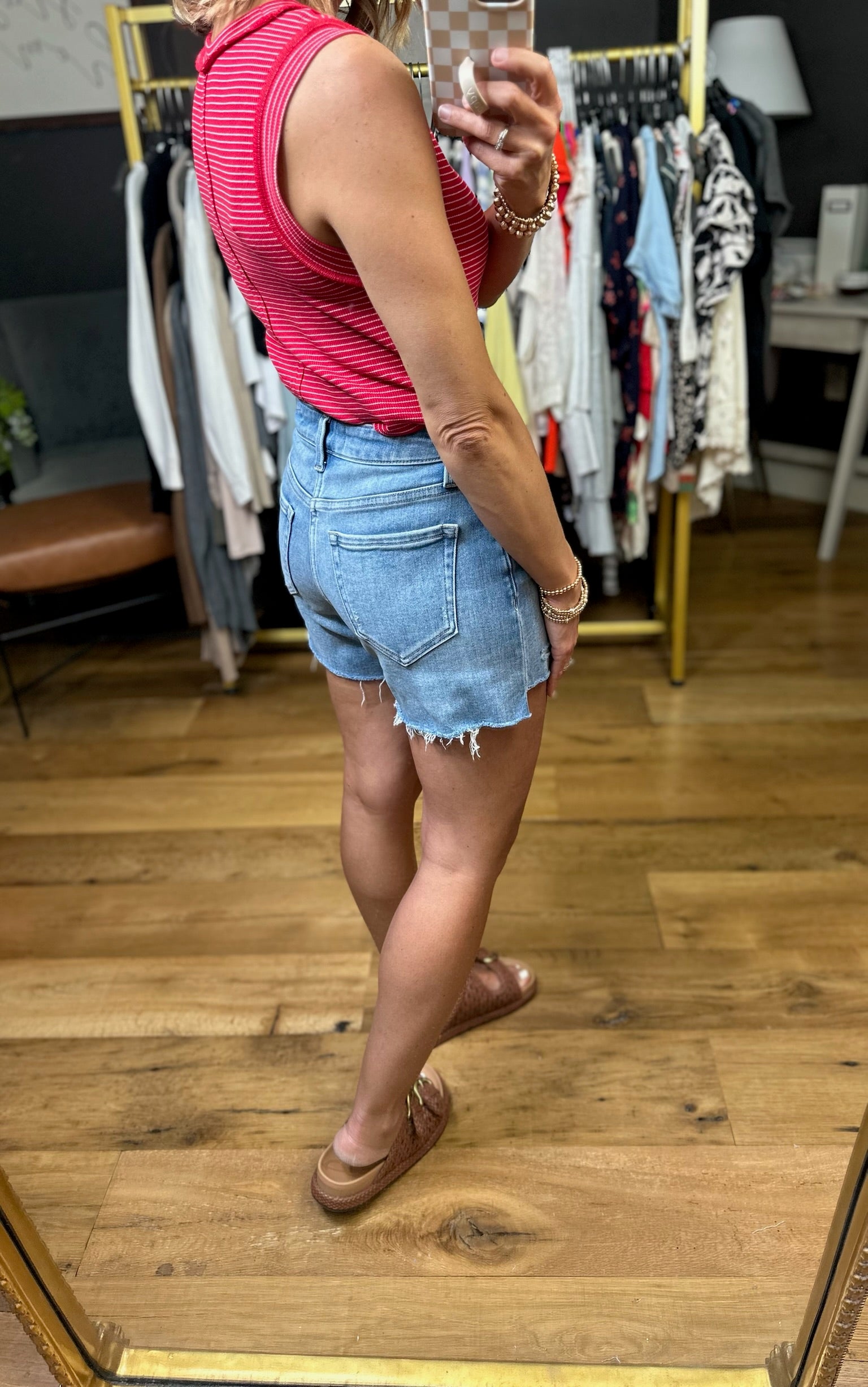 The Peyton High-Rise Cut-Off Shorts-Vervet-Anna Kaytes Boutique, Women's Fashion Boutique in Grinnell, Iowa