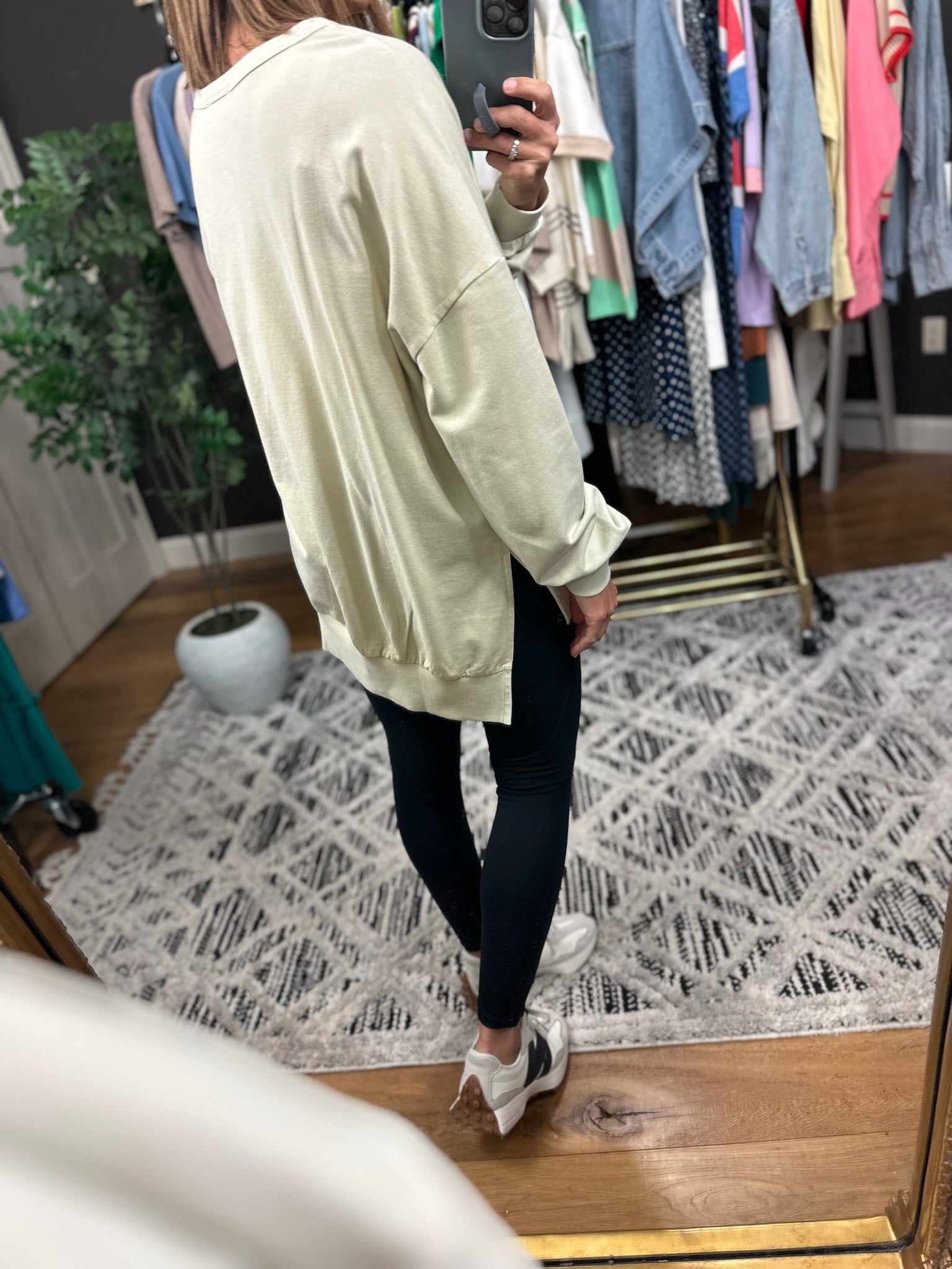 Right Away Washed Crew Sweatshirt-sweaters-Blu Pepper-Anna Kaytes Boutique, Women's Fashion Boutique in Grinnell, Iowa