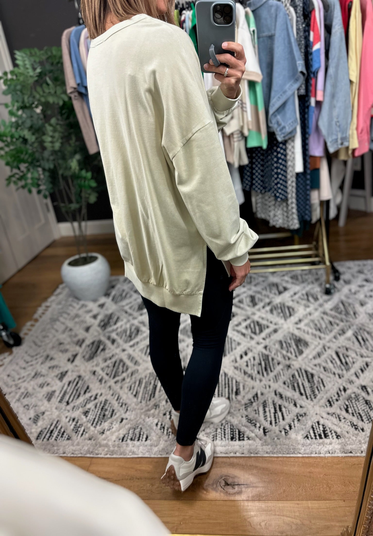 Right Away Washed Crew Sweatshirt-sweaters-Blu Pepper-Anna Kaytes Boutique, Women's Fashion Boutique in Grinnell, Iowa