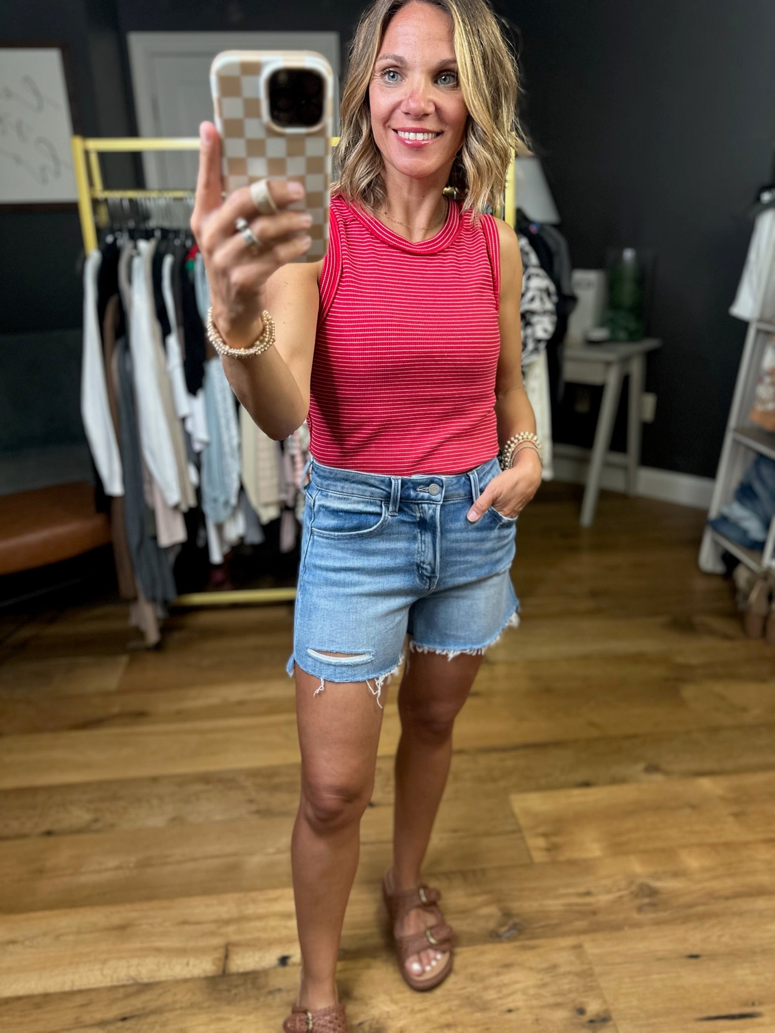 The Peyton High-Rise Cut-Off Shorts-Vervet-Anna Kaytes Boutique, Women's Fashion Boutique in Grinnell, Iowa