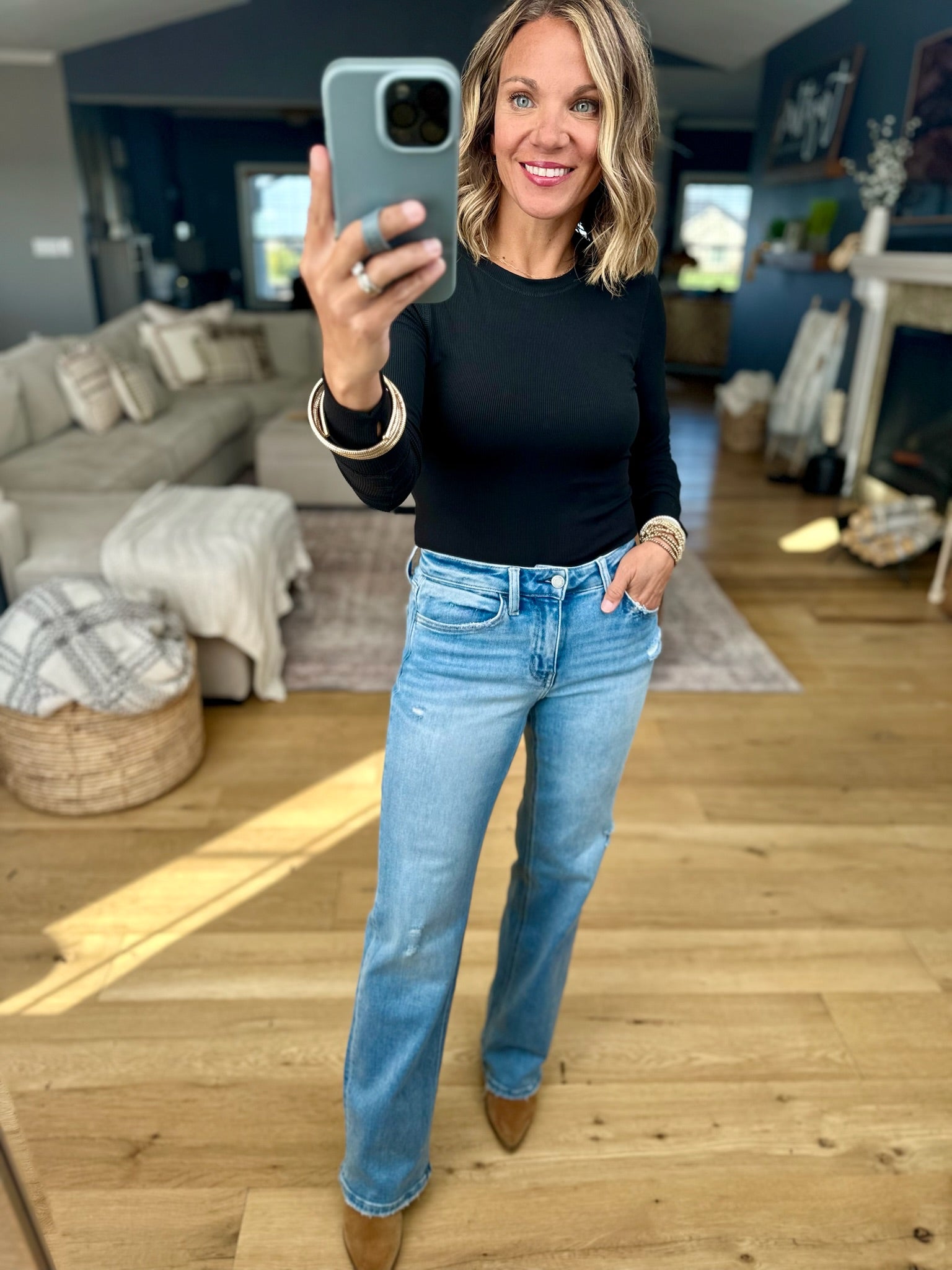 The Josie Mid-Rise Slim Wide Leg Denim-Vervet-Anna Kaytes Boutique, Women's Fashion Boutique in Grinnell, Iowa