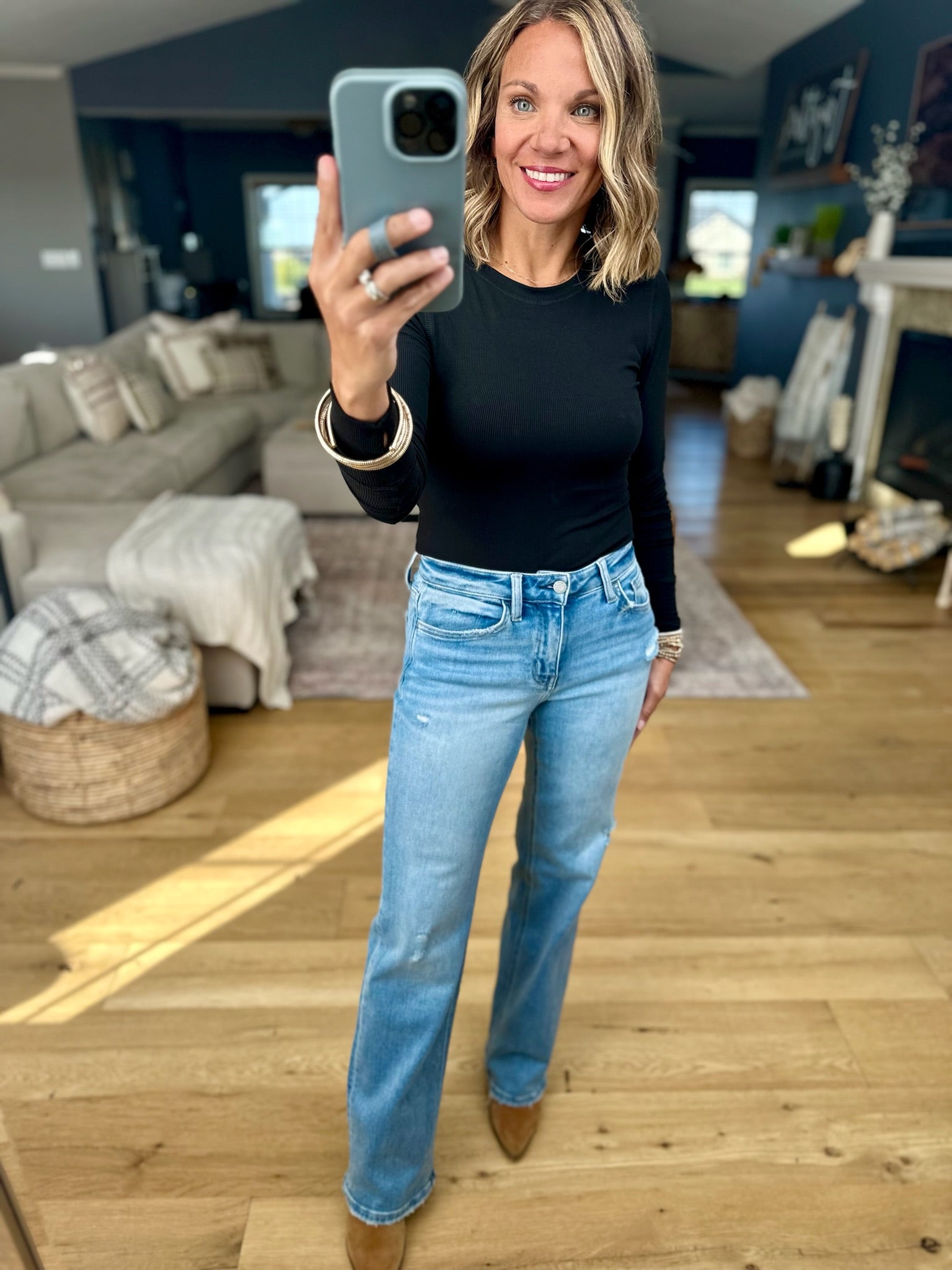 The Josie Mid-Rise Slim Wide Leg Denim-Vervet-Anna Kaytes Boutique, Women's Fashion Boutique in Grinnell, Iowa