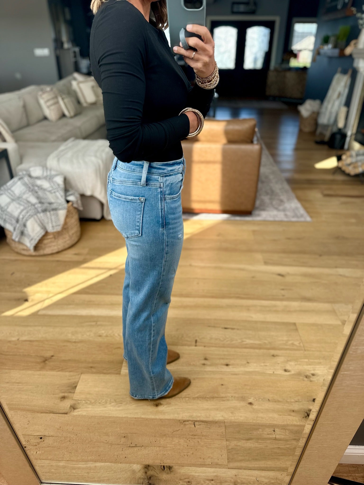 The Josie Mid-Rise Slim Wide Leg Denim-Vervet-Anna Kaytes Boutique, Women's Fashion Boutique in Grinnell, Iowa