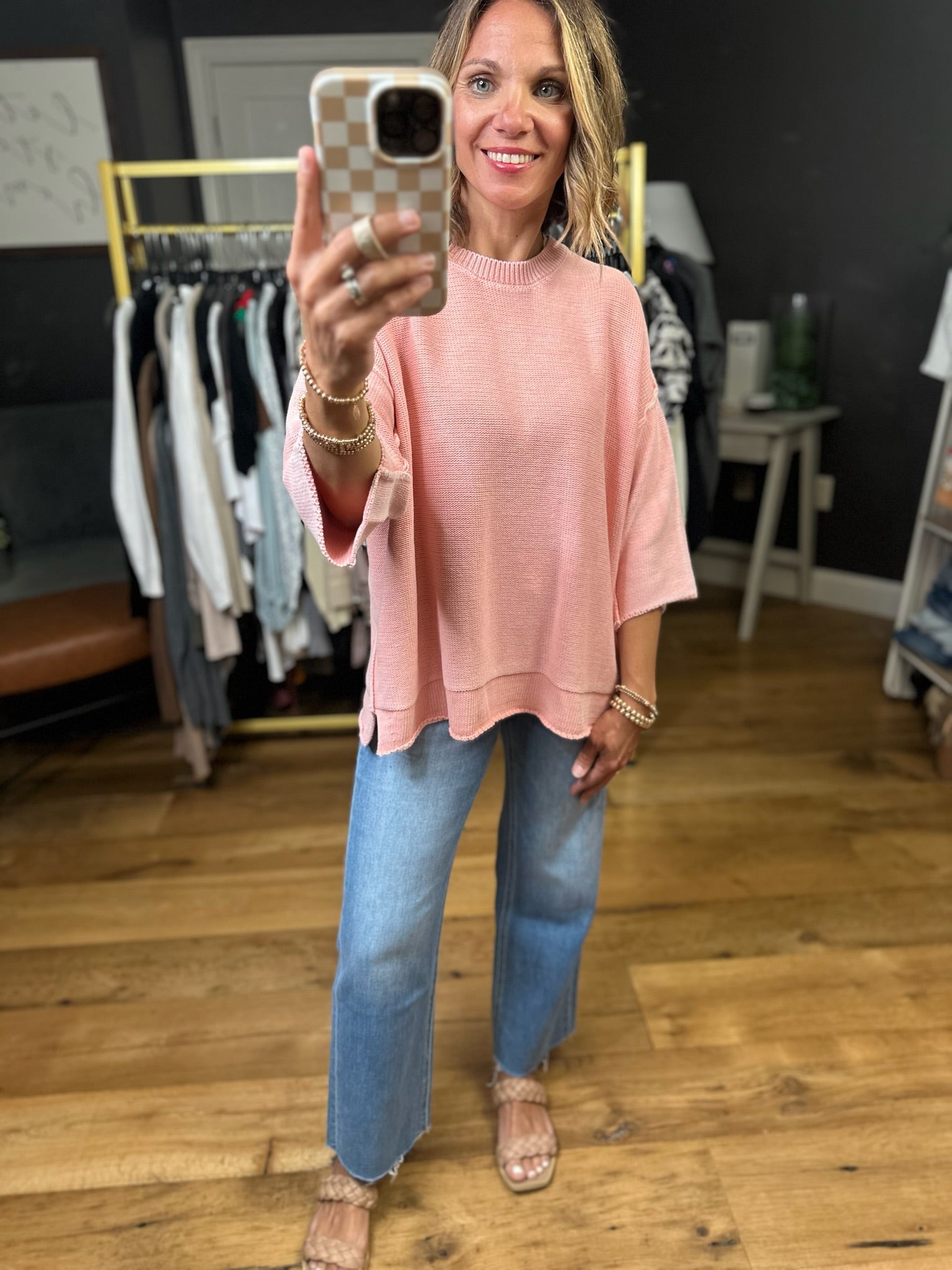 In My Mind Short-Sleeve Sweater - Multiple Options-Easel-Anna Kaytes Boutique, Women's Fashion Boutique in Grinnell, Iowa