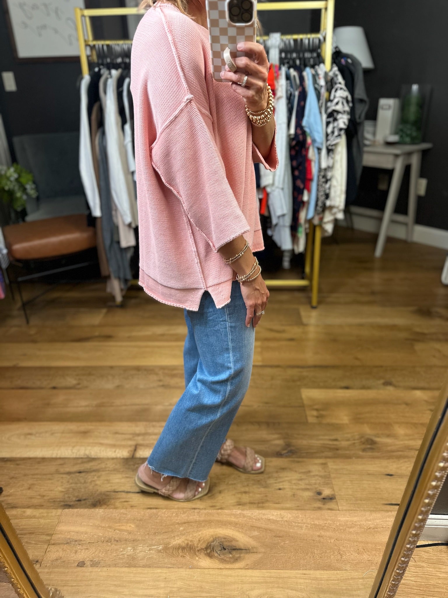 In My Mind Short-Sleeve Sweater - Multiple Options-Easel-Anna Kaytes Boutique, Women's Fashion Boutique in Grinnell, Iowa