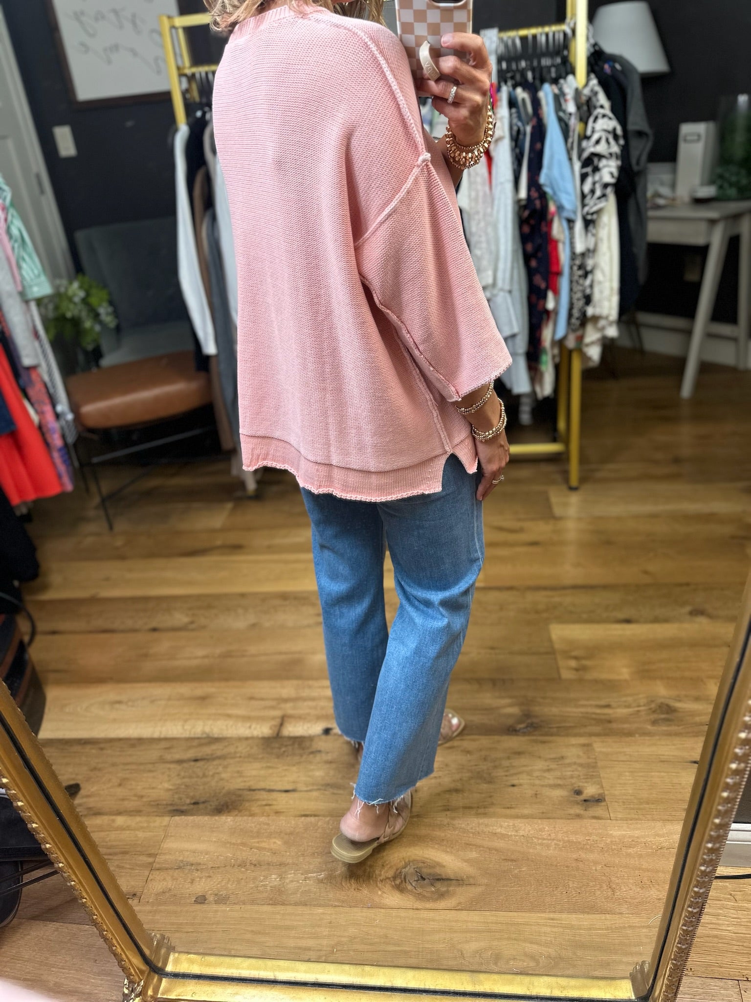 In My Mind Short-Sleeve Sweater - Multiple Options-Easel-Anna Kaytes Boutique, Women's Fashion Boutique in Grinnell, Iowa