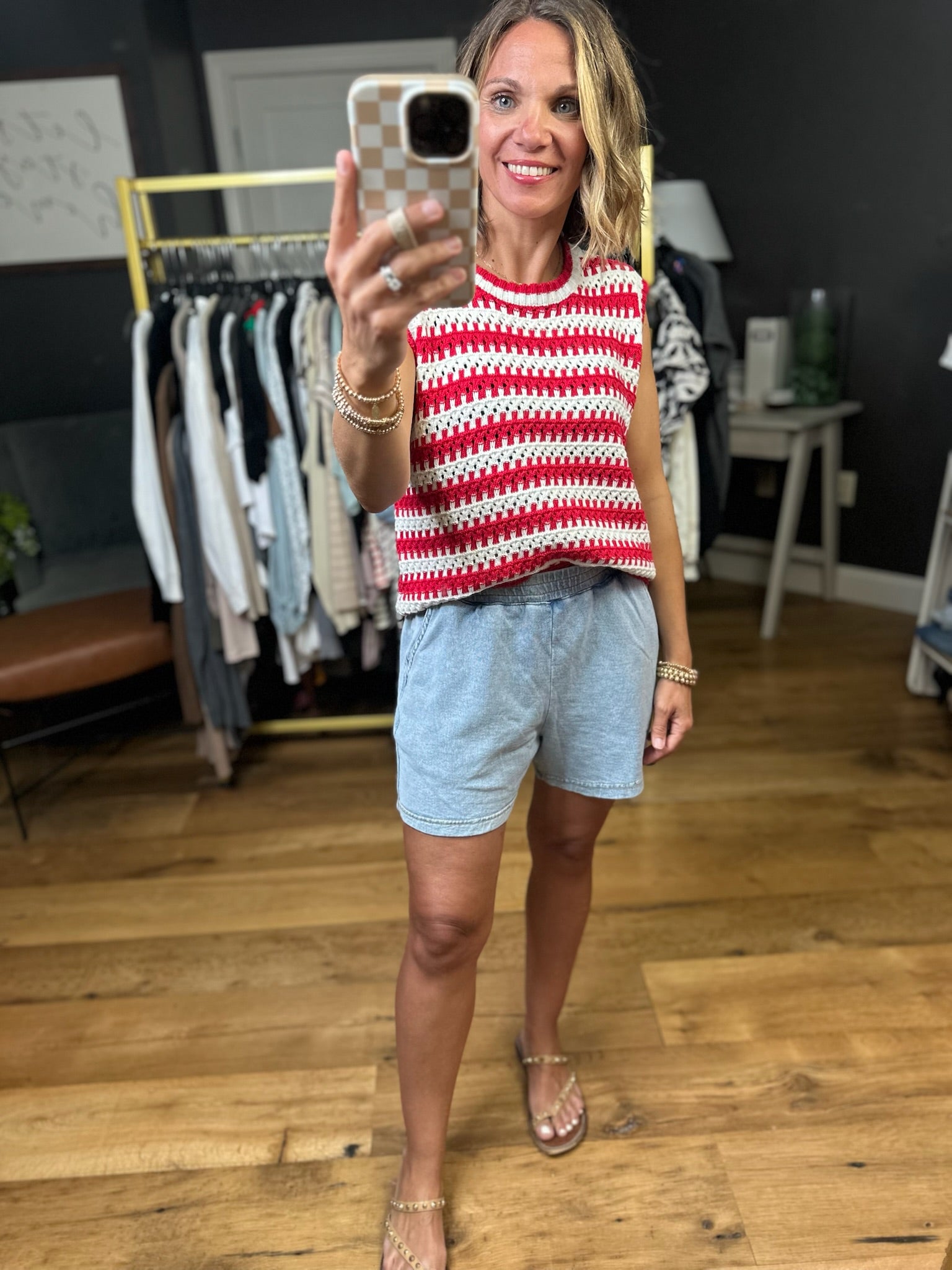 The Mattie Chambray Shorts - Light Denim-Be Cool-Anna Kaytes Boutique, Women's Fashion Boutique in Grinnell, Iowa