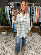 Make It Known Plaid Button-Down Top-Long Sleeves-The Workshop-Anna Kaytes Boutique, Women's Fashion Boutique in Grinnell, Iowa
