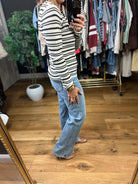 Carried Away Striped Long Sleeve Top-Long Sleeves-Thread & Supply-Anna Kaytes Boutique, Women's Fashion Boutique in Grinnell, Iowa