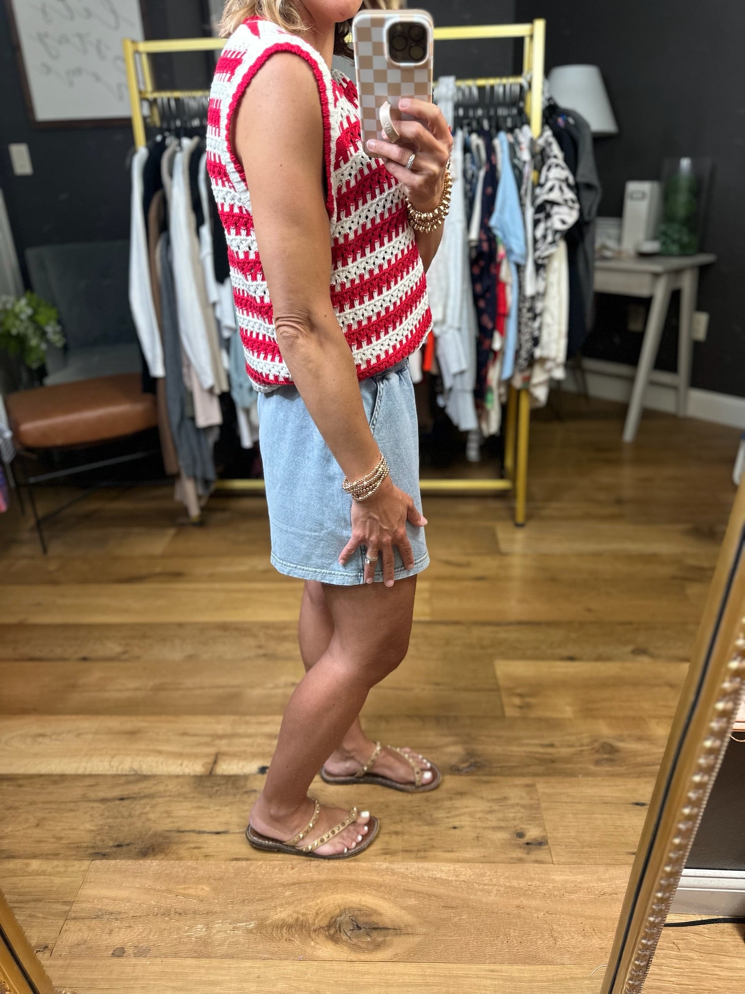 On The Move Striped Knit Top - White/Red-Wishlist-Anna Kaytes Boutique, Women's Fashion Boutique in Grinnell, Iowa