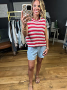 On The Move Striped Knit Top - White/Red-Wishlist-Anna Kaytes Boutique, Women's Fashion Boutique in Grinnell, Iowa