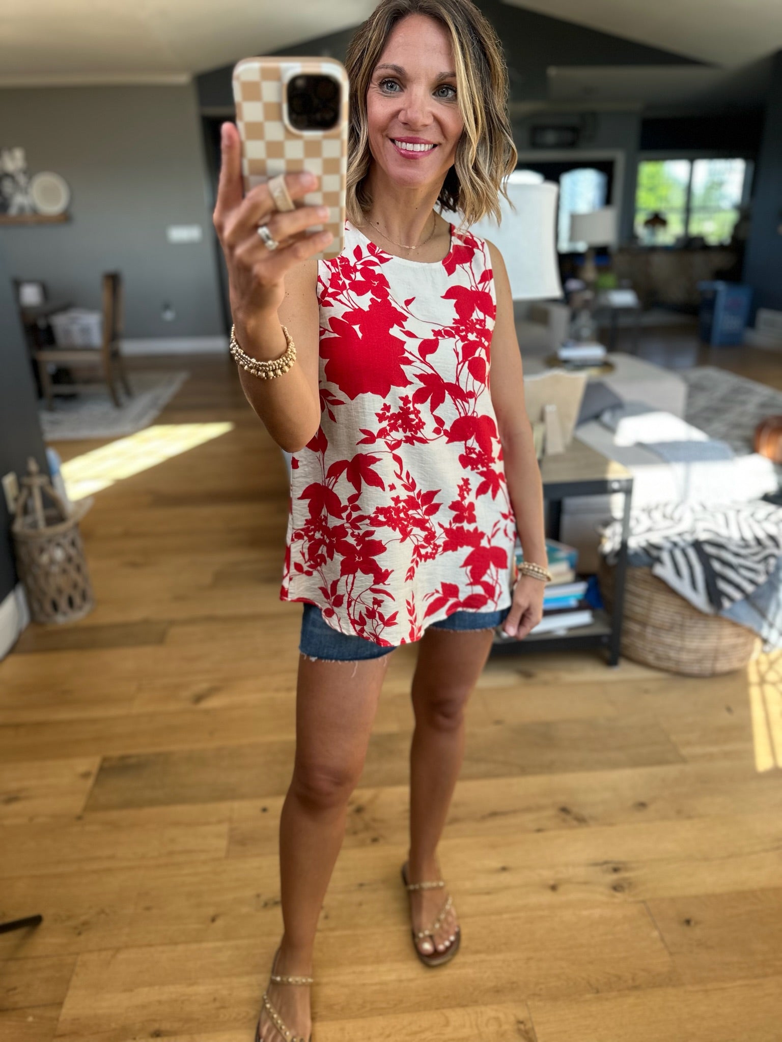 More Than Charm Floral Top - Red-Staccato-Anna Kaytes Boutique, Women's Fashion Boutique in Grinnell, Iowa
