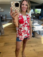 More Than Charm Floral Top - Red-Staccato-Anna Kaytes Boutique, Women's Fashion Boutique in Grinnell, Iowa