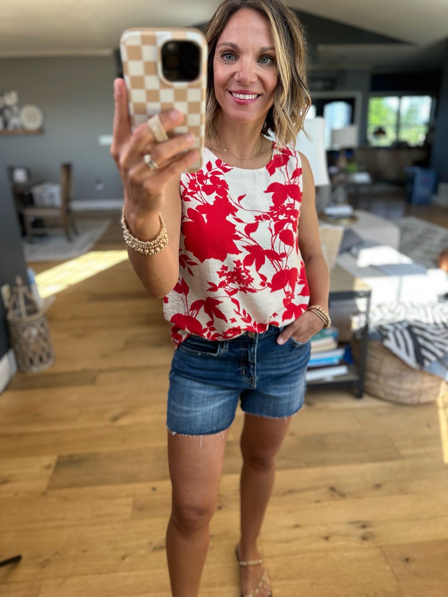 More Than Charm Floral Top - Red-Staccato-Anna Kaytes Boutique, Women's Fashion Boutique in Grinnell, Iowa