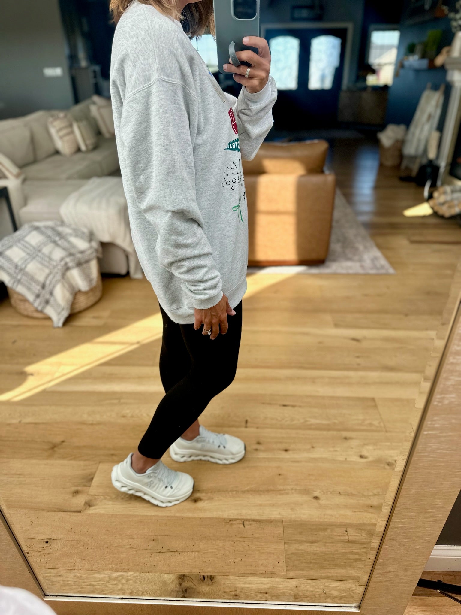 Run The Dang Ball Crewneck Sweatshirt-Sweaters-Etta & East-Anna Kaytes Boutique, Women's Fashion Boutique in Grinnell, Iowa