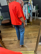 Among The Sun Cropped Dolman Tee - Poppy-Wishlist-Anna Kaytes Boutique, Women's Fashion Boutique in Grinnell, Iowa