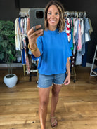 All Over Again Knit Short Sleeve Top-Short Sleeves-Glam-Anna Kaytes Boutique, Women's Fashion Boutique in Grinnell, Iowa