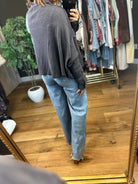 Meet My Terms Cropped Waffle Button-Down-Long Sleeves-ee:some-Anna Kaytes Boutique, Women's Fashion Boutique in Grinnell, Iowa