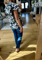 Where I Wander Patterned Top - Black/White-THML-Anna Kaytes Boutique, Women's Fashion Boutique in Grinnell, Iowa