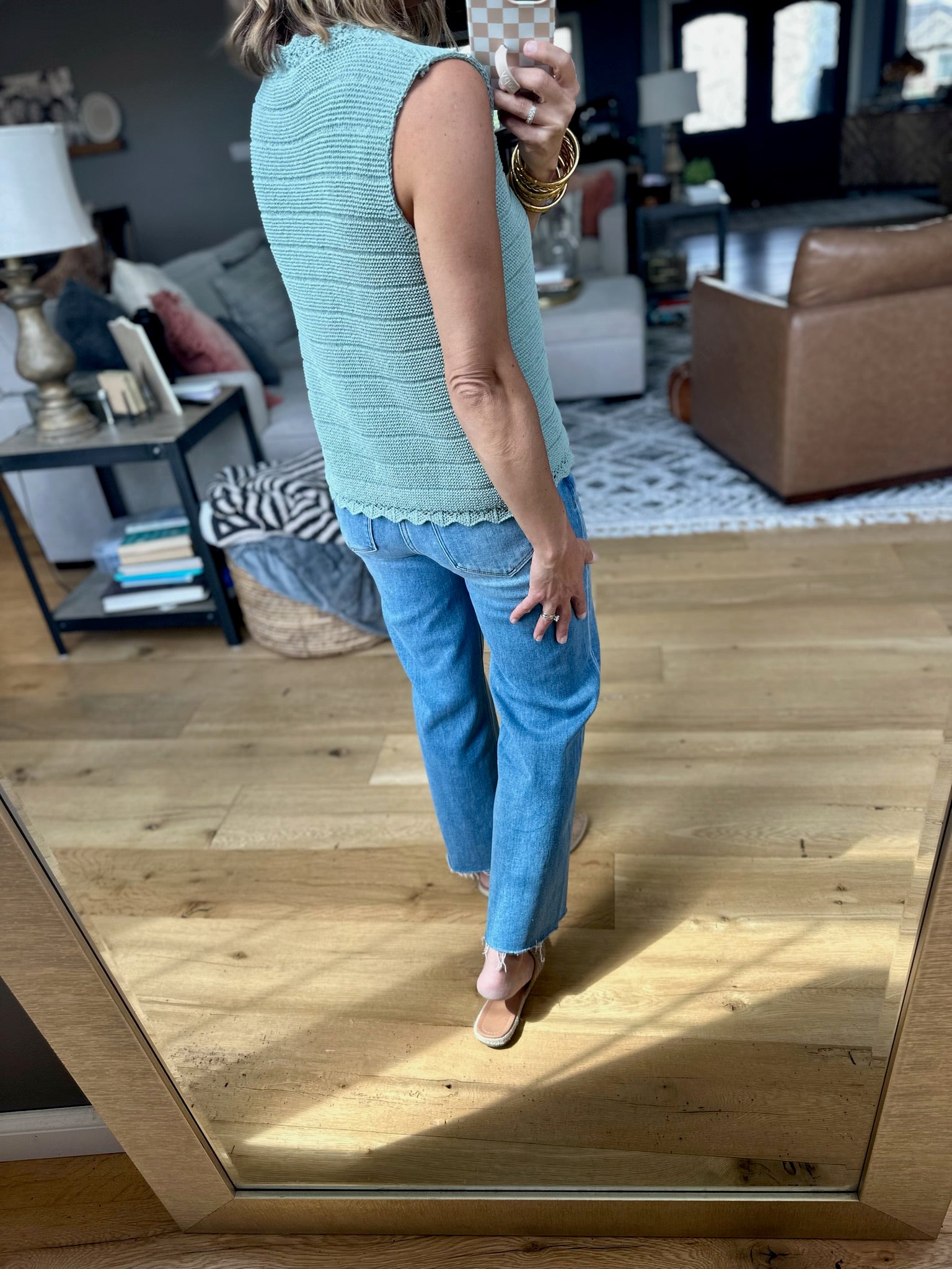 Only Reason Knit Button-Down Vest - Dusty Sage-Wishlist-Anna Kaytes Boutique, Women's Fashion Boutique in Grinnell, Iowa