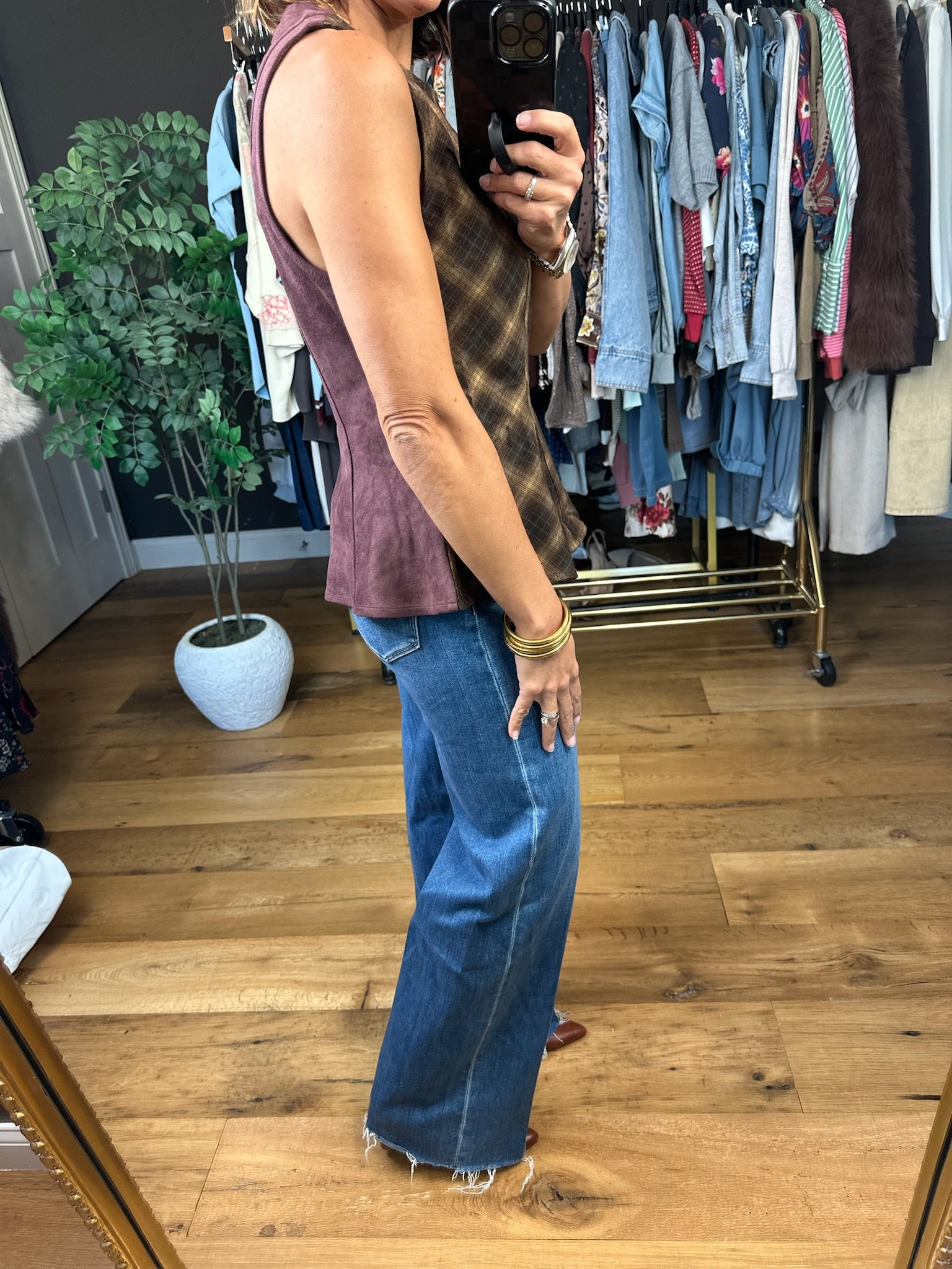 Open Door Two-Toned Peplum Top-Sleeveless-THML-Anna Kaytes Boutique, Women's Fashion Boutique in Grinnell, Iowa