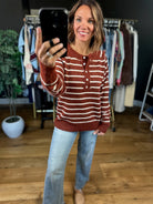 Thankful Feeling Striped Sweater-Sweaters-Staccato-Anna Kaytes Boutique, Women's Fashion Boutique in Grinnell, Iowa