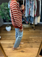 Thankful Feeling Striped Sweater-Sweaters-Staccato-Anna Kaytes Boutique, Women's Fashion Boutique in Grinnell, Iowa