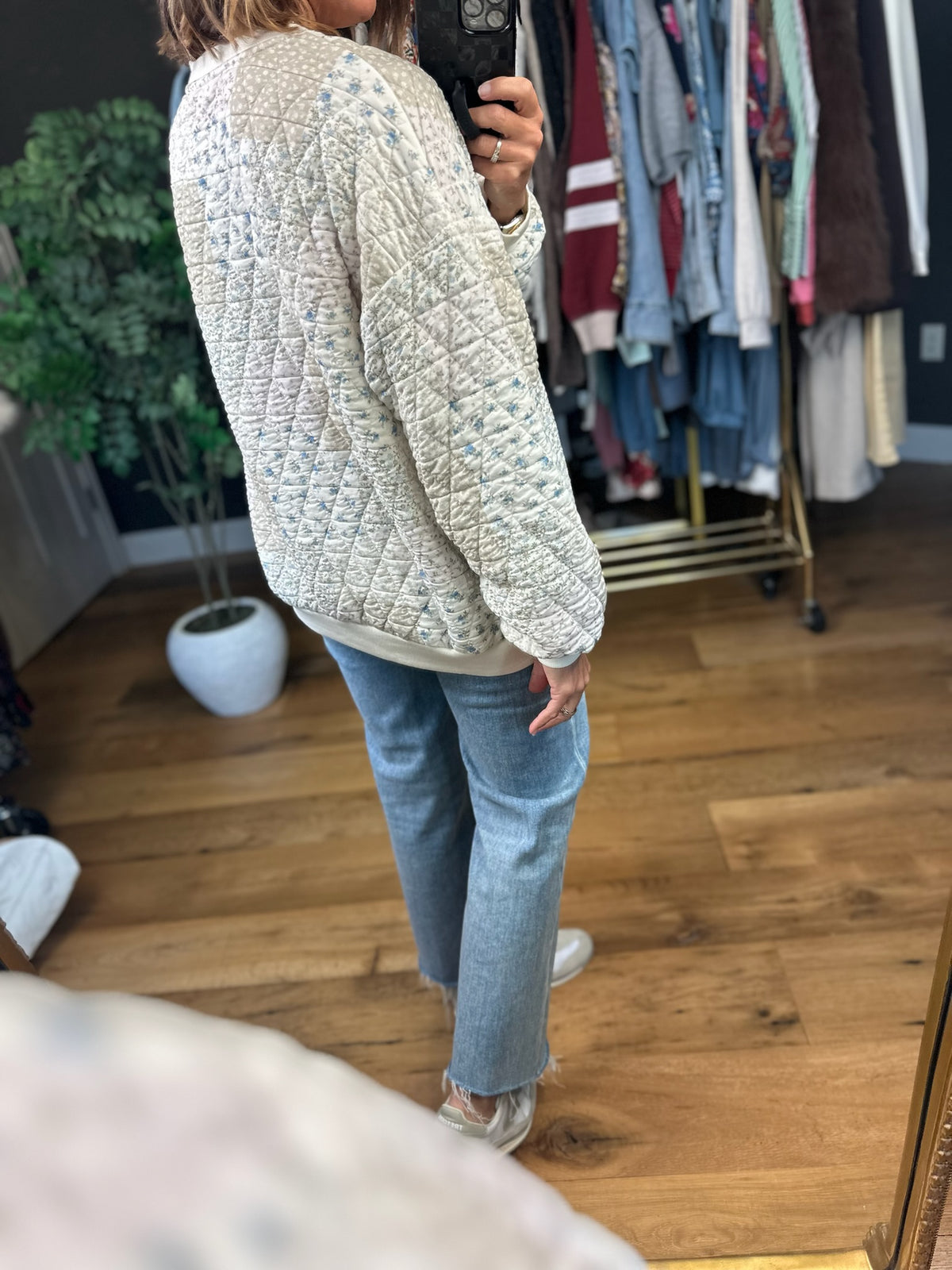 Making Perfect Sense Quilted Crewneck-Sweaters-Blu Pepper-Anna Kaytes Boutique, Women's Fashion Boutique in Grinnell, Iowa
