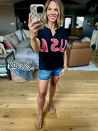 Home Of The Brave Raw-Edge Top - Black-Bucketlist-Anna Kaytes Boutique, Women's Fashion Boutique in Grinnell, Iowa