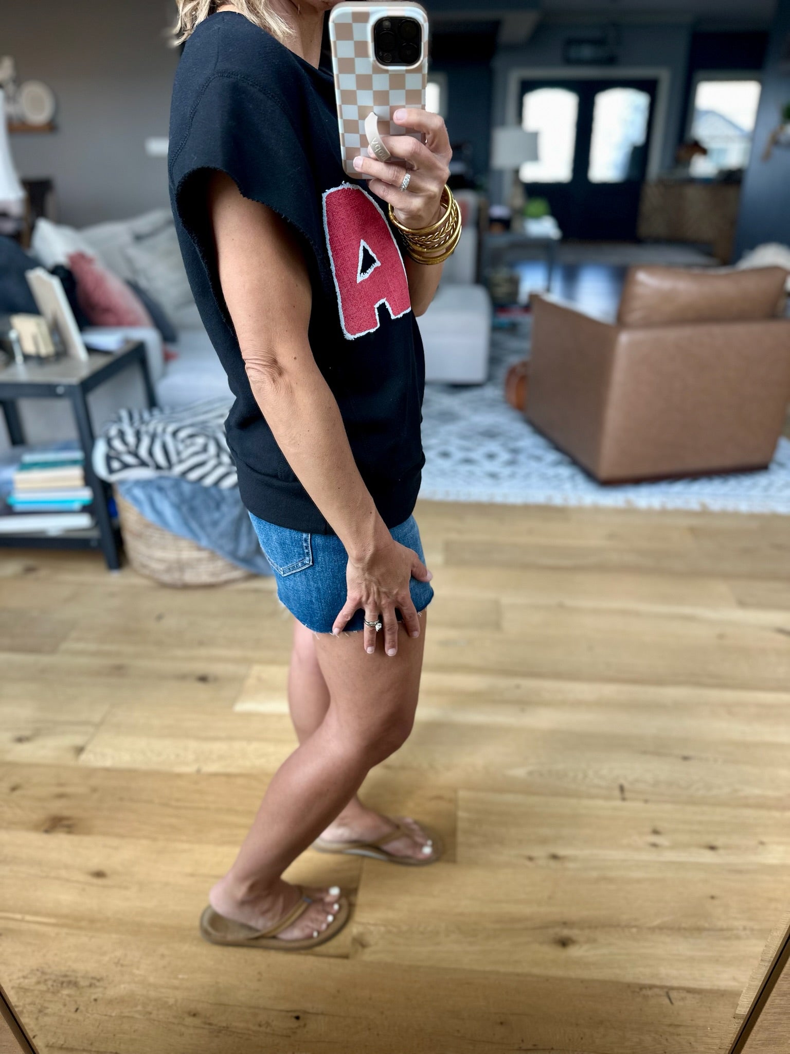 Home Of The Brave Raw-Edge Top - Black-Bucketlist-Anna Kaytes Boutique, Women's Fashion Boutique in Grinnell, Iowa