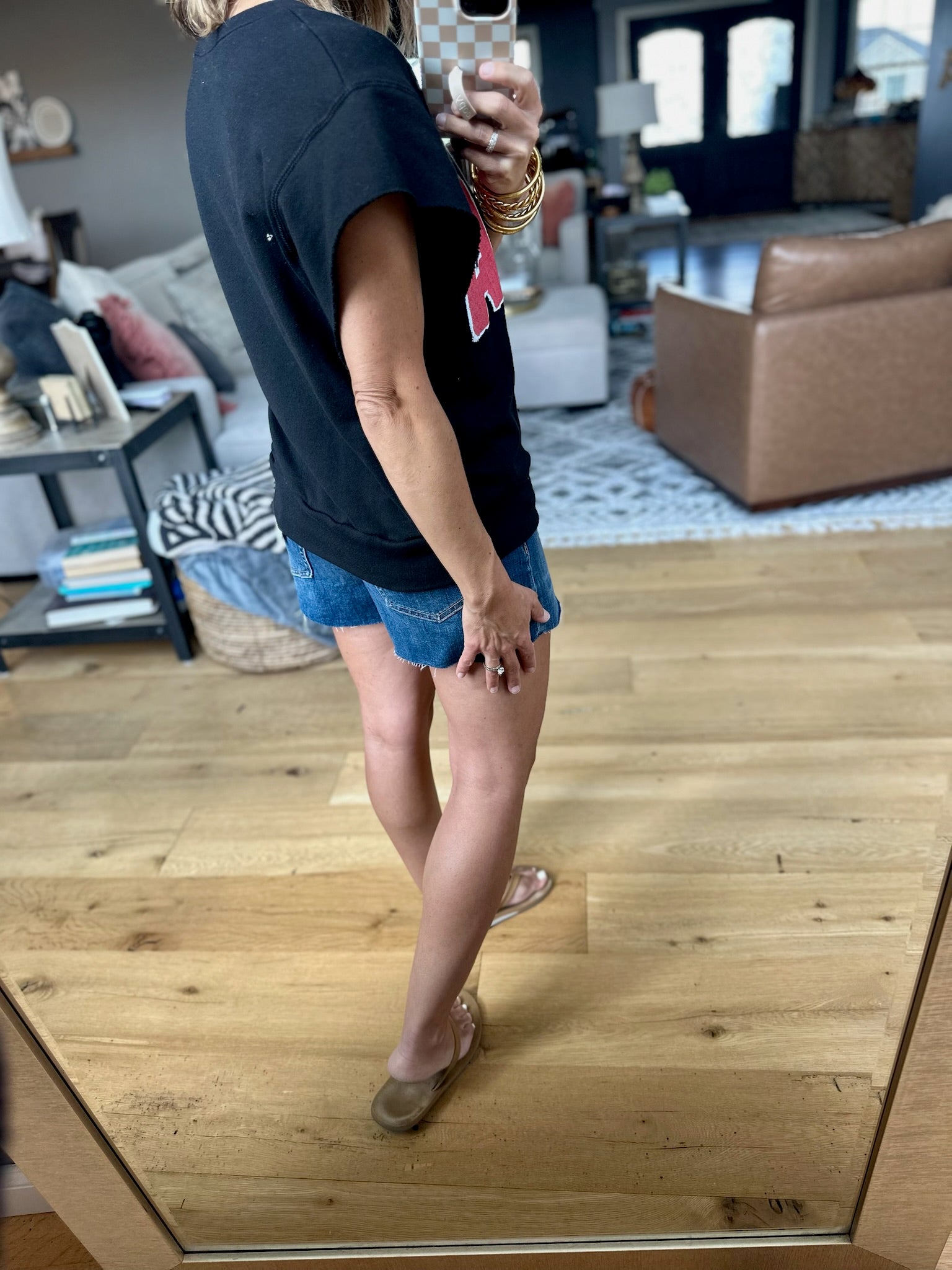 Home Of The Brave Raw-Edge Top - Black-Bucketlist-Anna Kaytes Boutique, Women's Fashion Boutique in Grinnell, Iowa