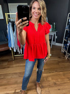 Electric Love Peplum Top - Multiple Options-Short Sleeves-Jodifl-Anna Kaytes Boutique, Women's Fashion Boutique in Grinnell, Iowa