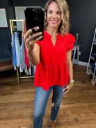 Electric Love Peplum Top - Multiple Options-Short Sleeves-Jodifl-Anna Kaytes Boutique, Women's Fashion Boutique in Grinnell, Iowa