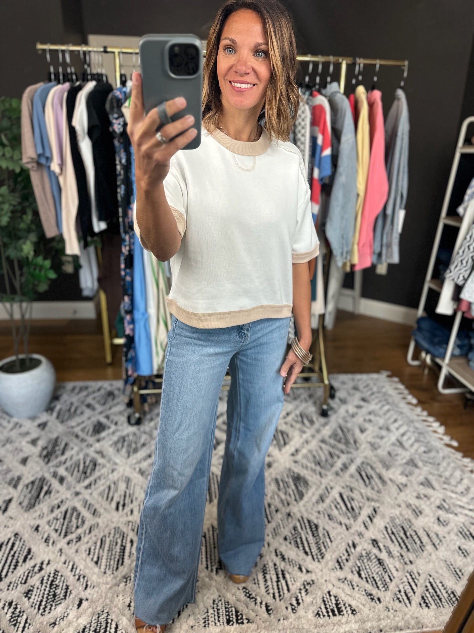 Time Will Tell Crew Tee-Short Sleeves-Wishlist-Anna Kaytes Boutique, Women's Fashion Boutique in Grinnell, Iowa