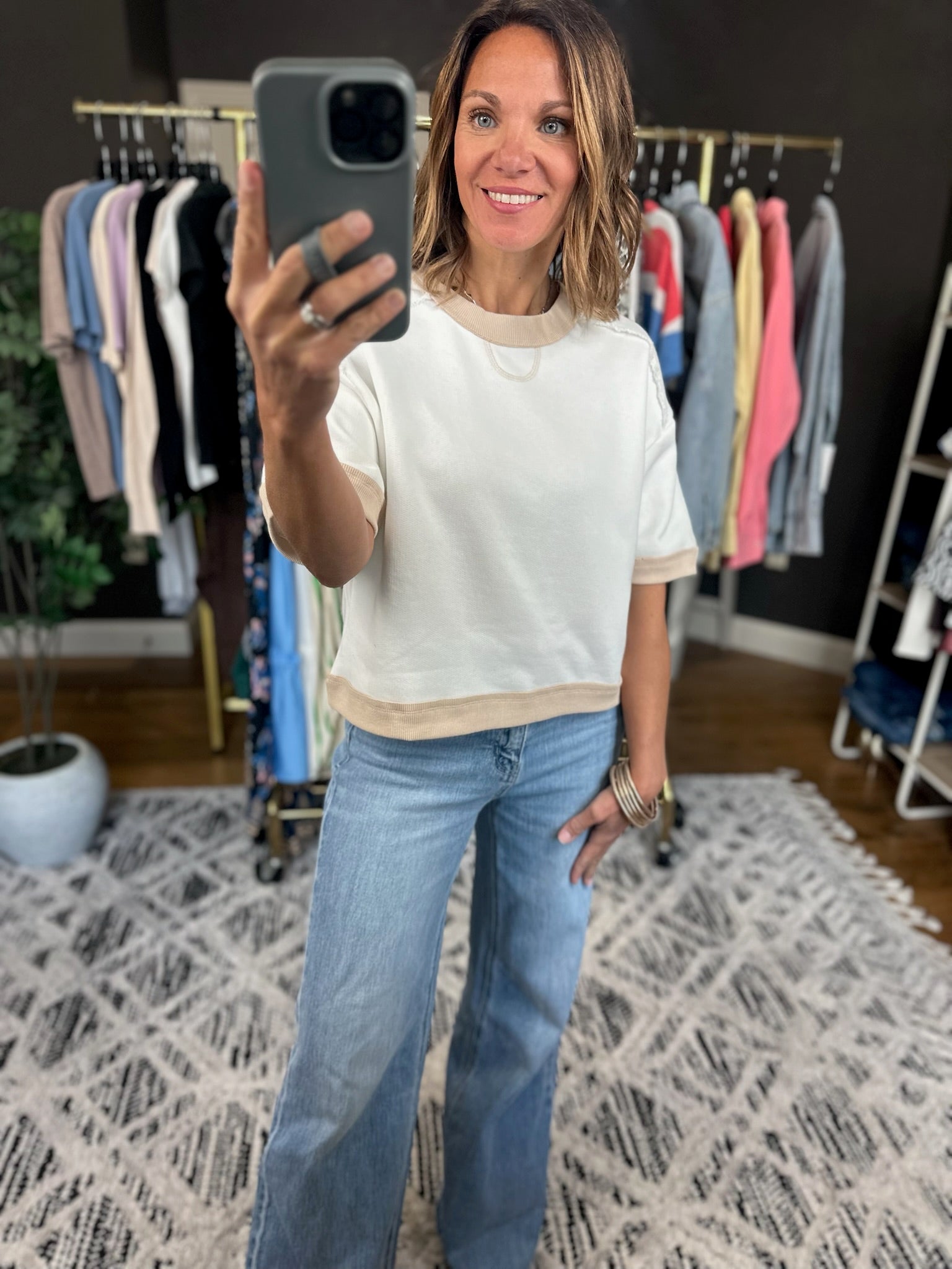 Time Will Tell Crew Tee-Short Sleeves-Wishlist-Anna Kaytes Boutique, Women's Fashion Boutique in Grinnell, Iowa