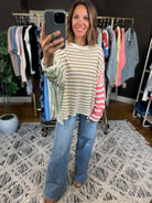Always There Striped Long Sleeve Top-Long Sleeves-Wishlist-Anna Kaytes Boutique, Women's Fashion Boutique in Grinnell, Iowa