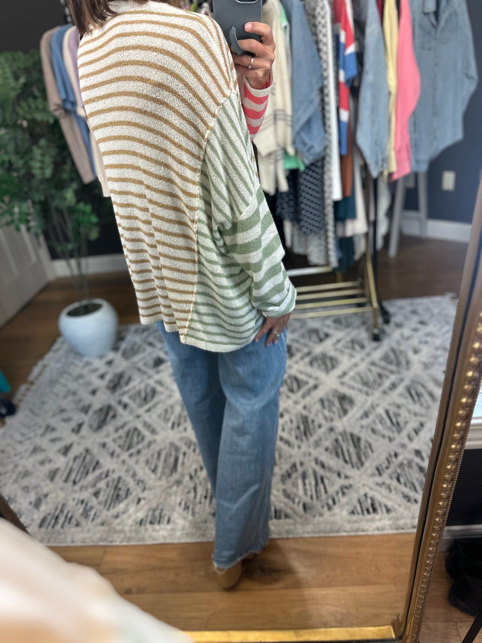 Always There Striped Long Sleeve Top-Long Sleeves-Wishlist-Anna Kaytes Boutique, Women's Fashion Boutique in Grinnell, Iowa