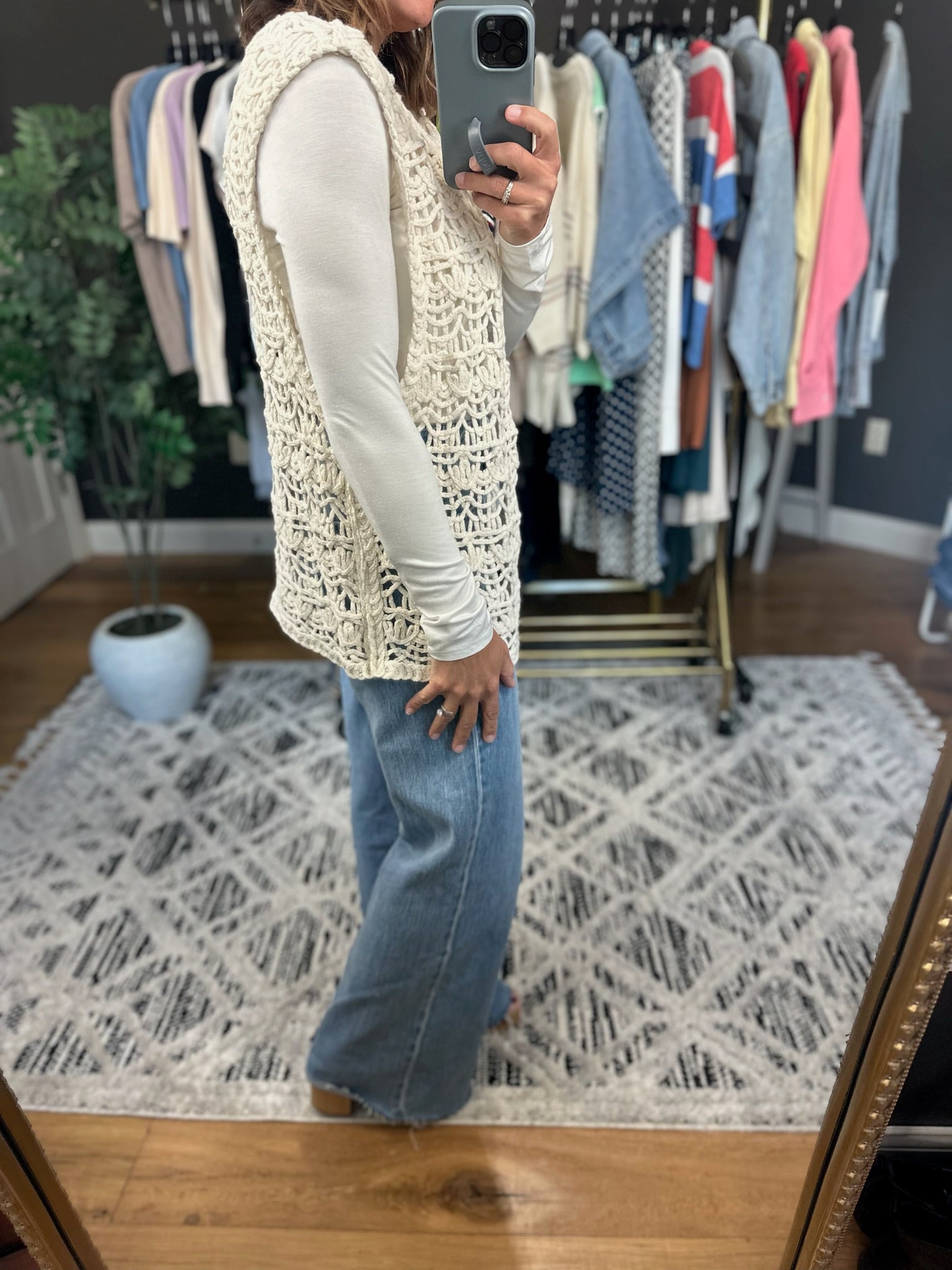 Looking Back Knit Vest-Short Sleeves-Wishlist-Anna Kaytes Boutique, Women's Fashion Boutique in Grinnell, Iowa