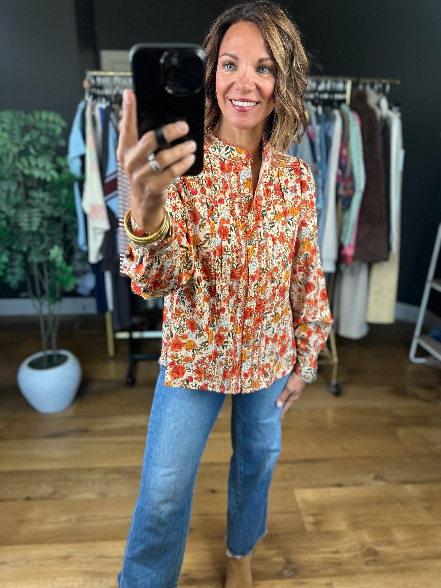 Worth My Wild Floral Top-Long Sleeves-Fate-Anna Kaytes Boutique, Women's Fashion Boutique in Grinnell, Iowa