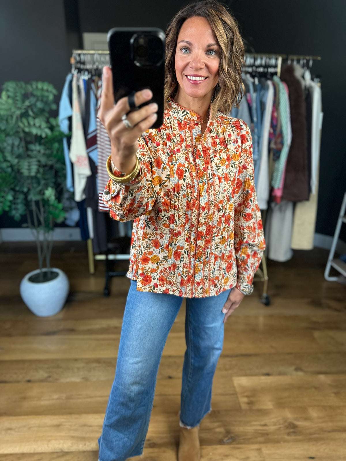 Worth My Wild Floral Top-Long Sleeves-Fate-Anna Kaytes Boutique, Women's Fashion Boutique in Grinnell, Iowa