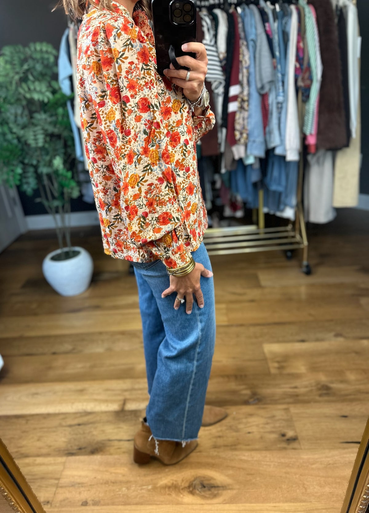Worth My Wild Floral Top-Long Sleeves-Fate-Anna Kaytes Boutique, Women's Fashion Boutique in Grinnell, Iowa