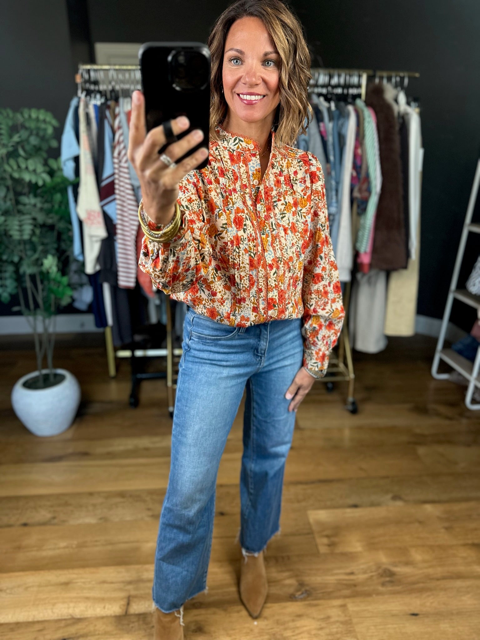 Worth My Wild Floral Top-Long Sleeves-Fate-Anna Kaytes Boutique, Women's Fashion Boutique in Grinnell, Iowa
