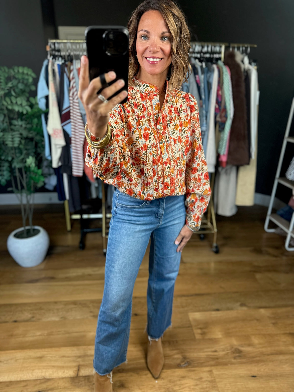 Worth My Wild Floral Top-Long Sleeves-Fate-Anna Kaytes Boutique, Women's Fashion Boutique in Grinnell, Iowa