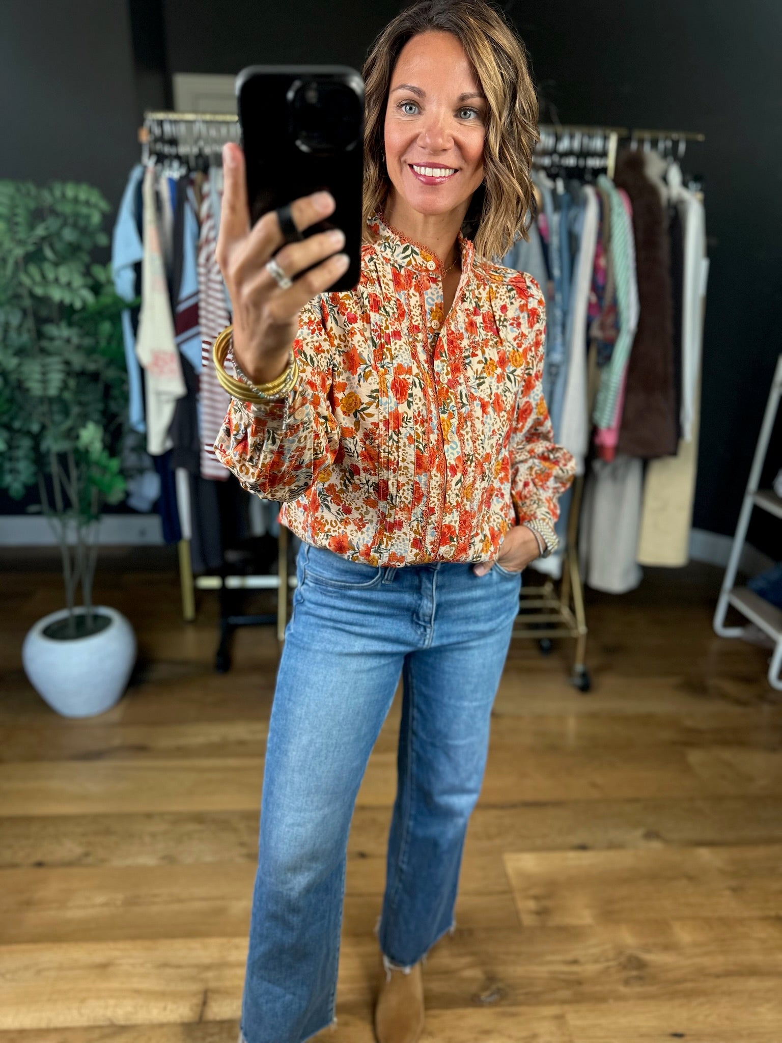 Worth My Wild Floral Top-Long Sleeves-Fate-Anna Kaytes Boutique, Women's Fashion Boutique in Grinnell, Iowa
